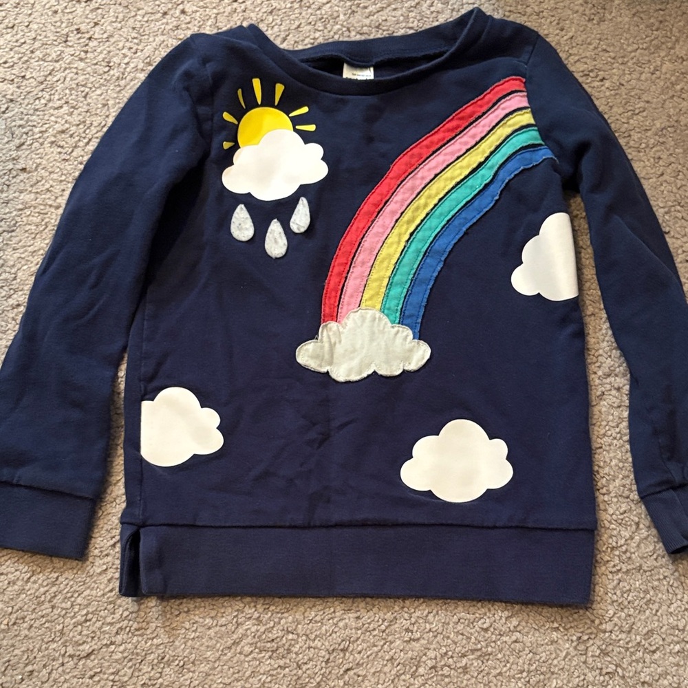 Carter's Navy Rainbow & Cloud Sweatshirt with Sun